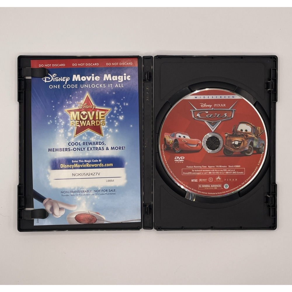 Disney Pixar Cars Movie 2006, Widescreen DVD In Case
